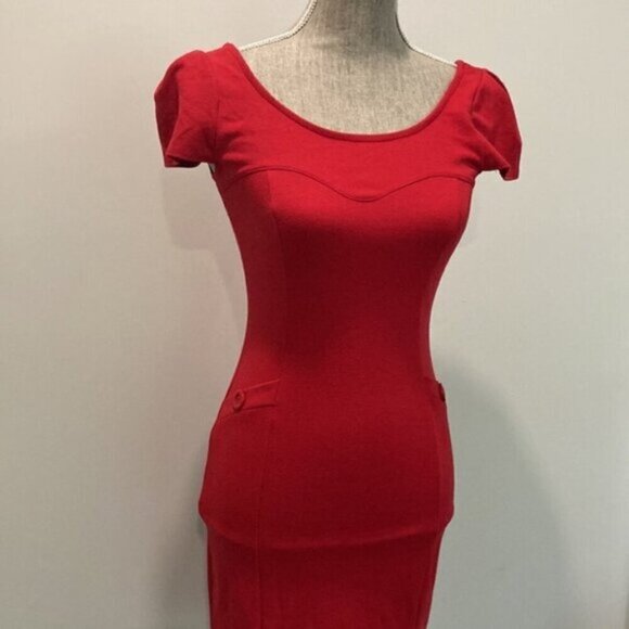 Soprano Red BodyCon Sheath Dress - Picture 11 of 14